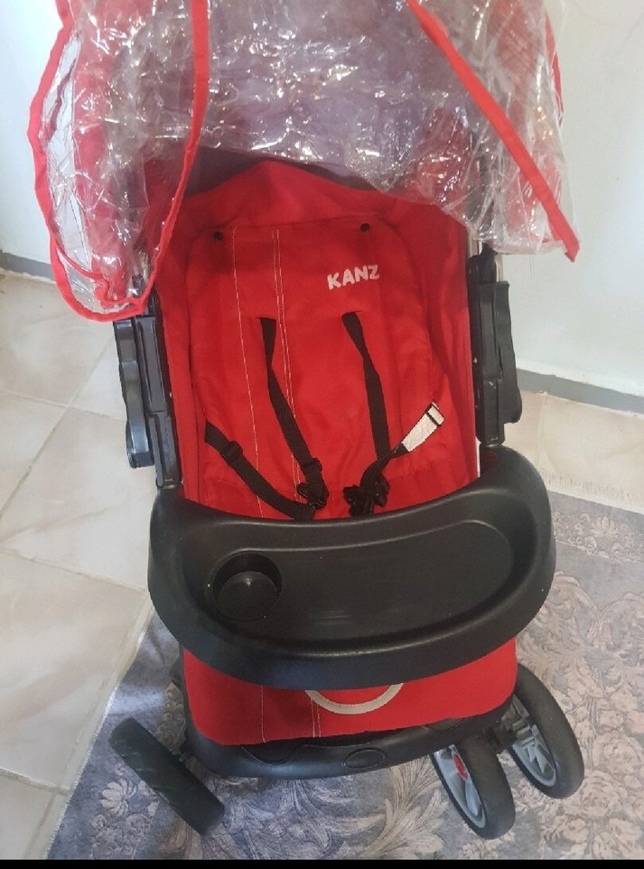 KANZ Kırmızı Bebek Arabası - Görsel 4
