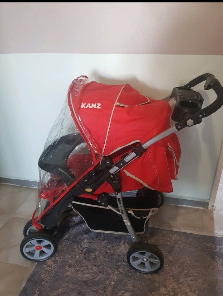 KANZ Kırmızı Bebek Arabası - Görsel 2