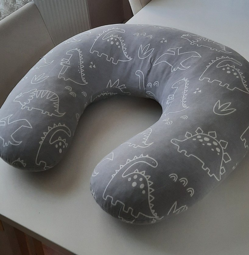 Gri Desenli Emzirme ve Hamilelik Yastığı - Görsel 2
