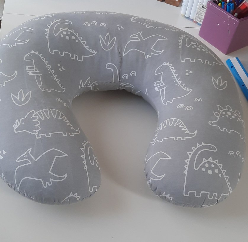 Gri Desenli Emzirme ve Hamilelik Yastığı - Görsel 3