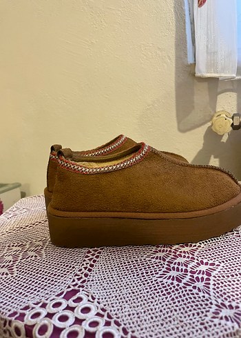 Kahverengi Süet Platform Topuklu Bot ugg model