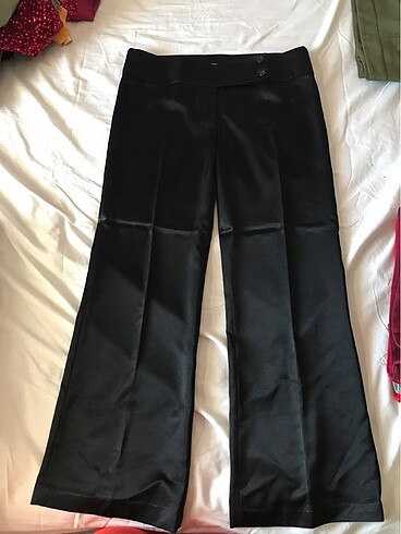 Sisline siyah kumaş pantolon