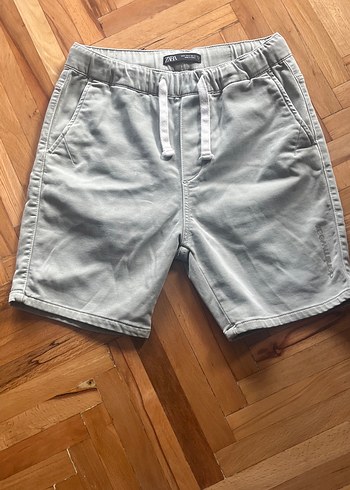 Zara Gri Erkek Denim Sort