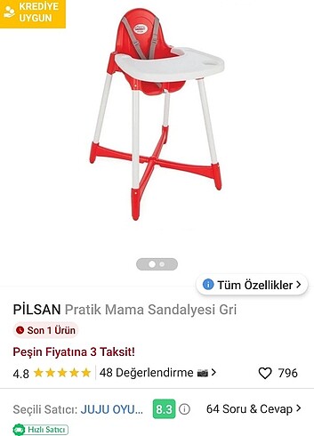 Pilsan mama sandalyesi 