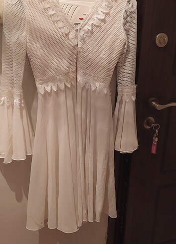 38 Beden beyaz Renk Kadın elbise 