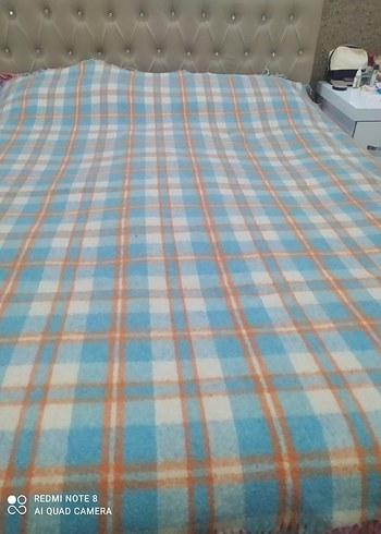 Pastel Renkli Ekose Desenli  çift taraflı battaniye - Görsel 2