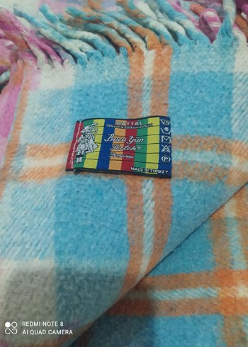 Pastel Renkli Ekose Desenli  çift taraflı battaniye - Görsel 4