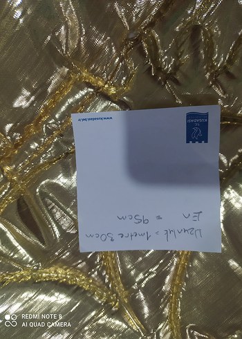 Parlak Altın Nakışlı bebek _çocuk yorgan (pamuklu) - Görsel 5