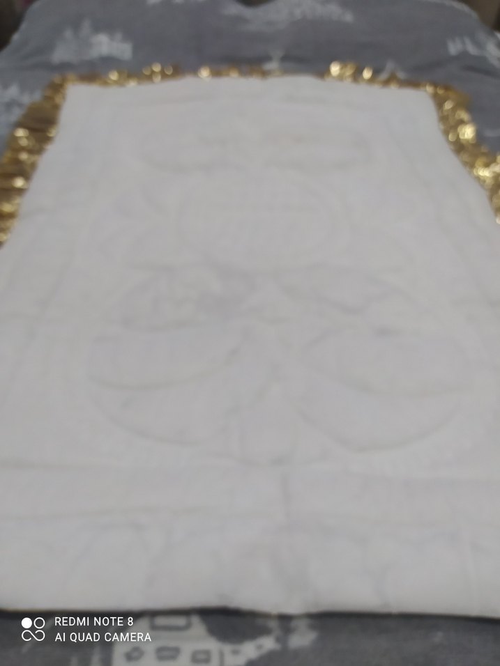 Parlak Altın Nakışlı bebek _çocuk yorgan (pamuklu) - Görsel 4