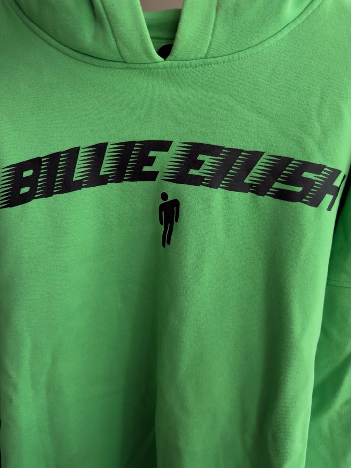 Yeşil Baskılı Kadın Sweatshirt. Şapka kısmında hafif leke var - Görsel 3