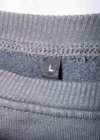 Gri baskılı sweatshirt - Görsel 3