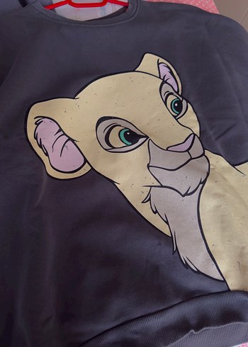 Gri baskılı sweatshirt - Görsel 2