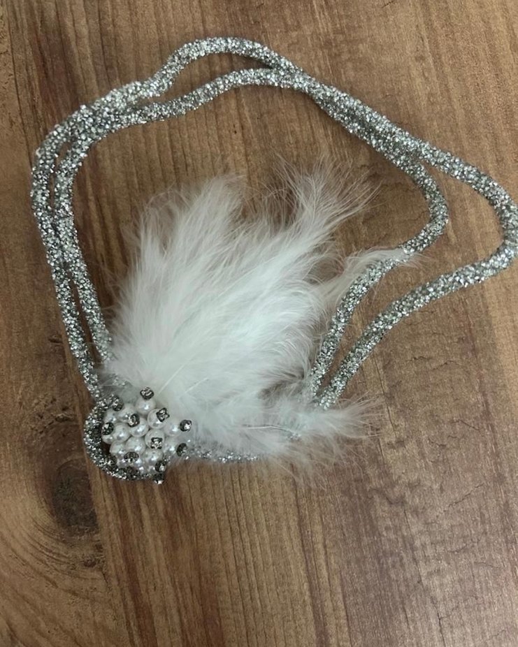 V Yaka Bohem Uzun Beyaz A Kesim Gelinlik - Görsel 5