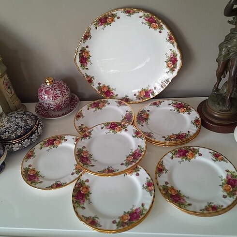 American Vintage Royal Albert pasta tabak takımı