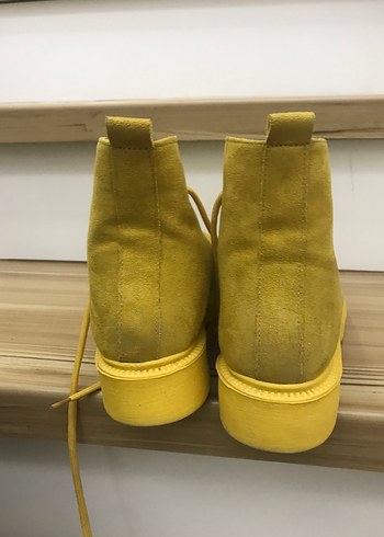 Sarı Süet Kadın Dolgu Topuk Bot - Görsel 4