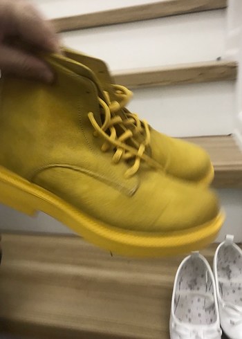 Sarı Süet Kadın Dolgu Topuk Bot - Görsel 5