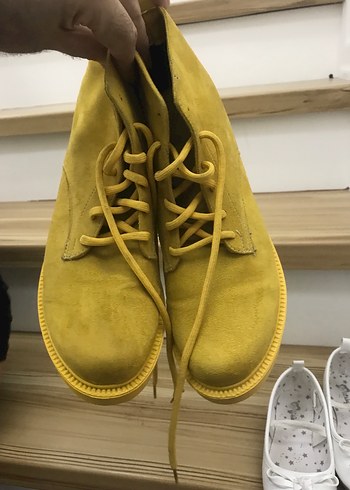 Sarı Süet Kadın Dolgu Topuk Bot - Görsel 6