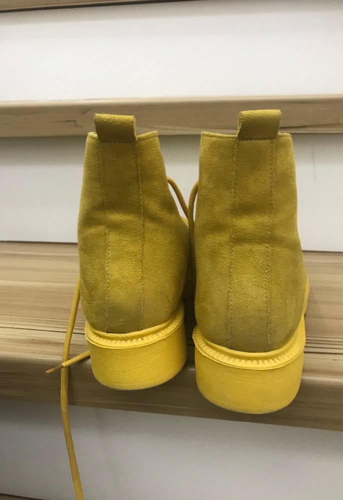 Sarı Süet Kadın Dolgu Topuk Bot - Görsel 4