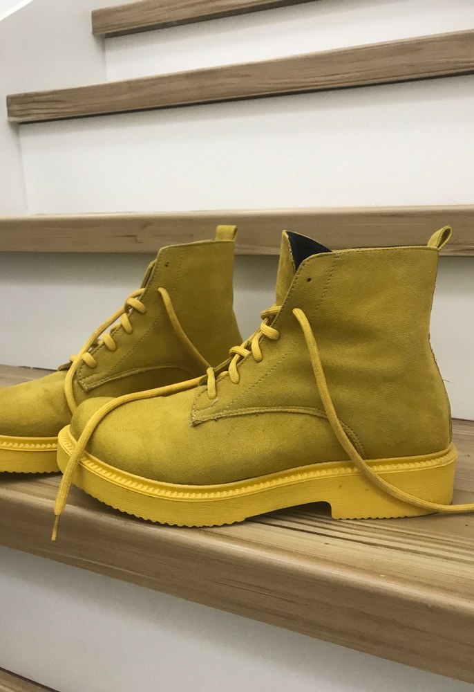 Sarı Süet Kadın Dolgu Topuk Bot - Görsel 2