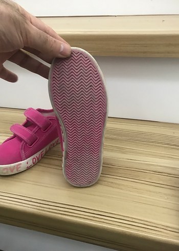 Kız Çocuk Pembe Cırtcırtlı Spor Ayakkabı - Görsel 5