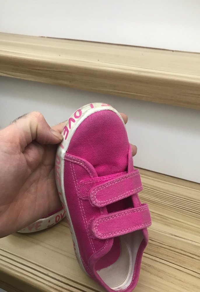 Kız Çocuk Pembe Cırtcırtlı Spor Ayakkabı - Görsel 4