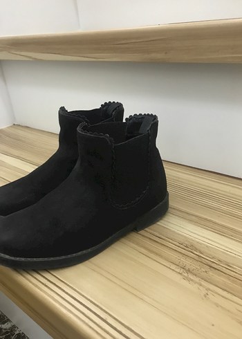 H&M Siyah Süet Dolgu Topuklu Çocuk bot - Görsel 4