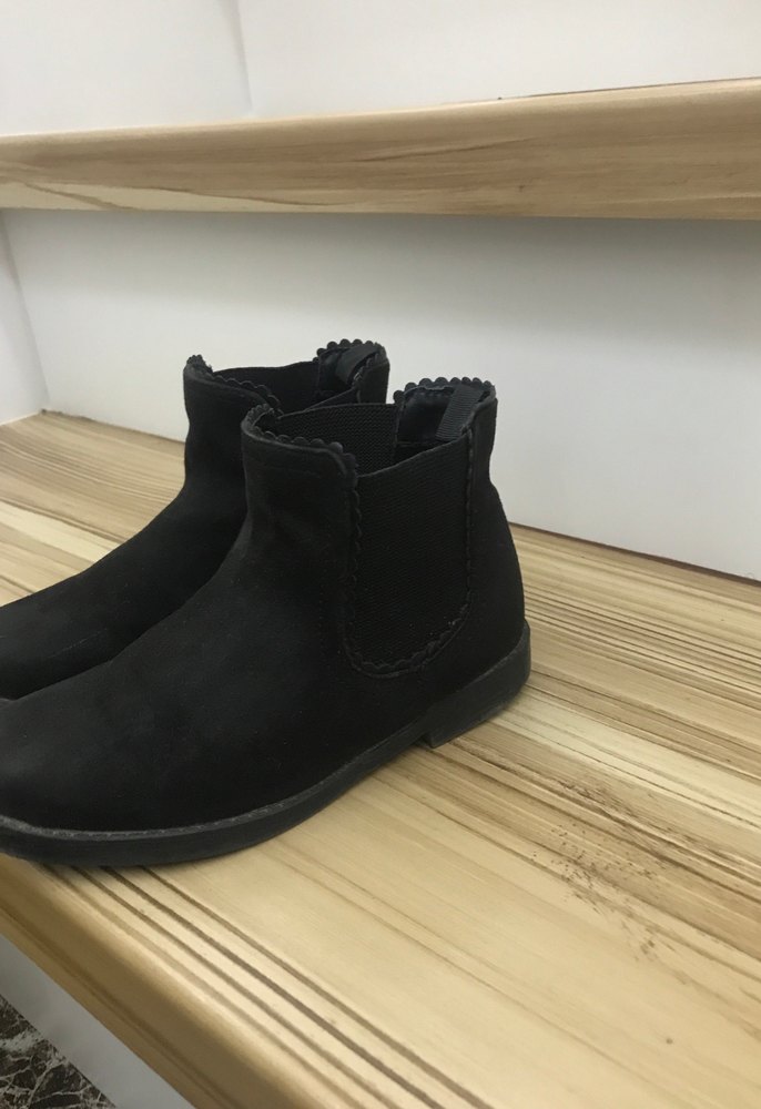 H&M Siyah Süet Dolgu Topuklu Çocuk bot - Görsel 4