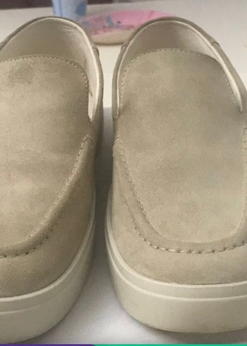 Orijinal Zara Bej Süet Erkek Loafer Ayakkabı - Görsel 4