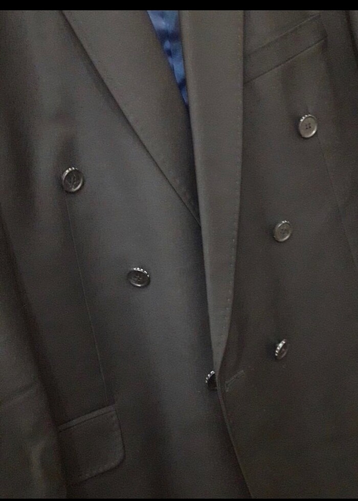 Yünlü, Premium, Tween Marka Erkek Kruvaze Ceket - Görsel 2