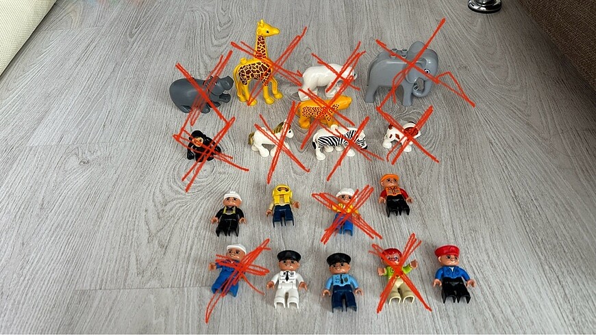 Lego duplo uyumlu çeşitli figürler