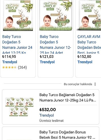 5 Beden: 11-25 kg Beden Renk Bebek bezi