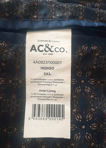 3xl Beden mavi Renk Erkek Lacivert Midi Mont Fermuarlı