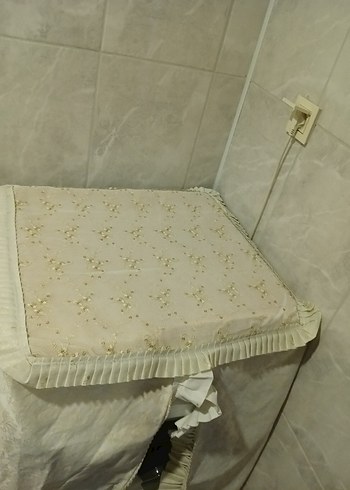 krem Nakışlı çamaşır makinesi Örtüsü