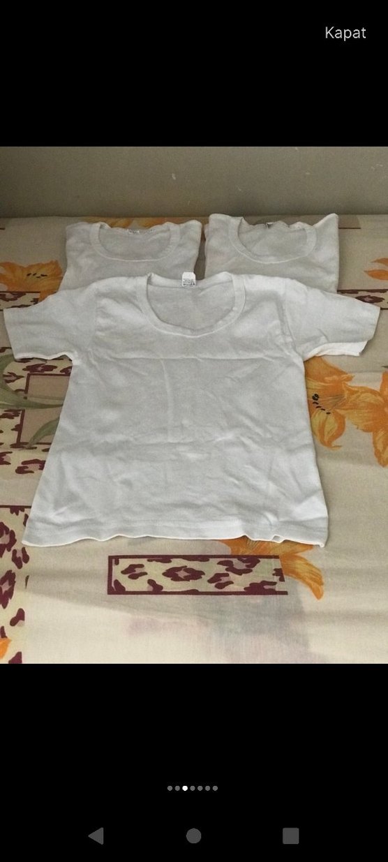 Beyaz Çocuk Atlet 3'lü Paket - Görsel 2