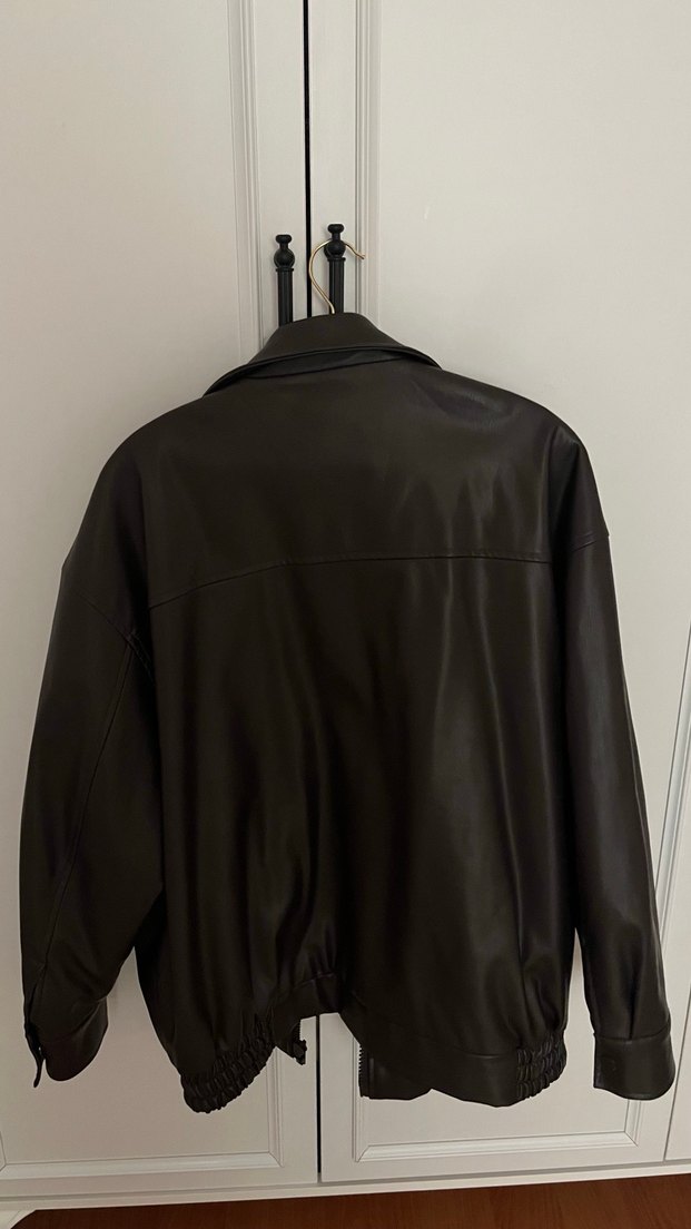 Stradivarius Deri Kadın Ceket - Görsel 5