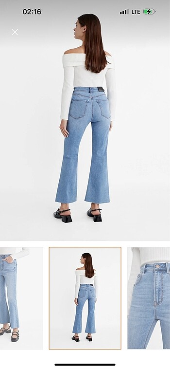 Stradivarius Stradivarius İspanyol paça jean