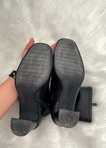 Pull&Bear Kalın Topuklu Streç Deri Bot - Görsel 7