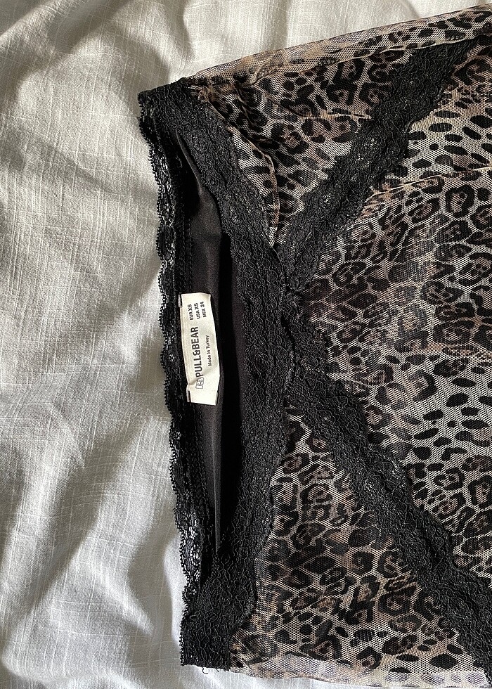 Pull&Bear Leopar Desenli Midi Boy Etek - Görsel 3