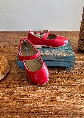 Kız Çocuk Kırmızı Rugan Babet - Görsel 5