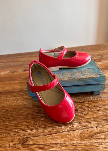 Kız Çocuk Kırmızı Rugan Babet - Görsel 6