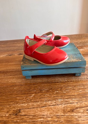 Kız Çocuk Kırmızı Rugan Babet - Görsel 8