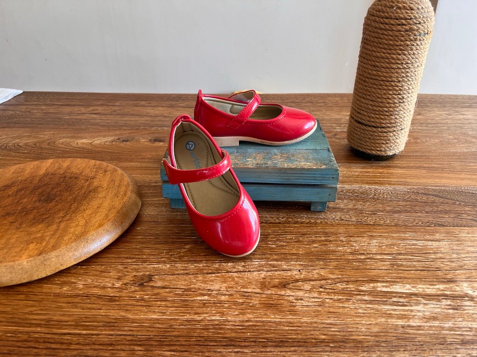 Kız Çocuk Kırmızı Rugan Babet - Görsel 5