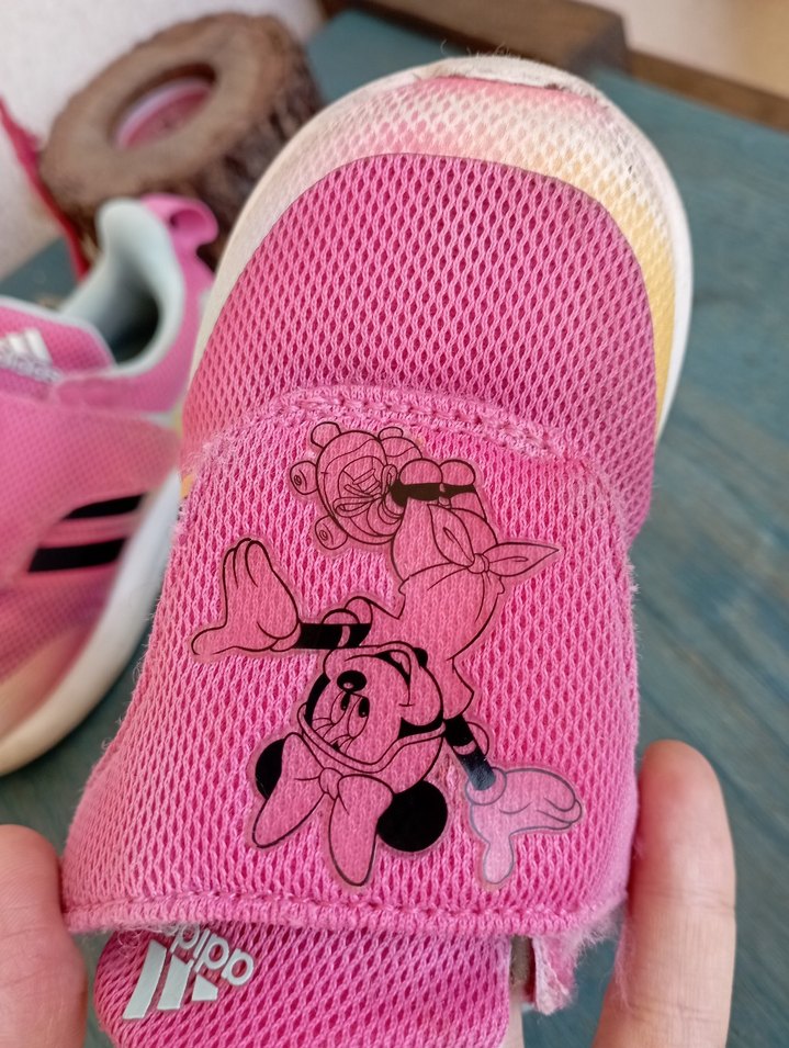 Kız Çocuk Pembe Adidas Velcro Spor Ayakkabı - Görsel 2