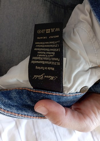 Gri Mavi Midi Kot Pantolon - Görsel 3