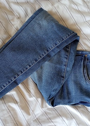 Gri Mavi Midi Kot Pantolon - Görsel 5