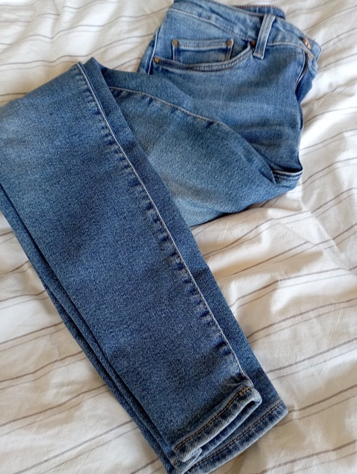 Gri Mavi Midi Kot Pantolon - Görsel 2