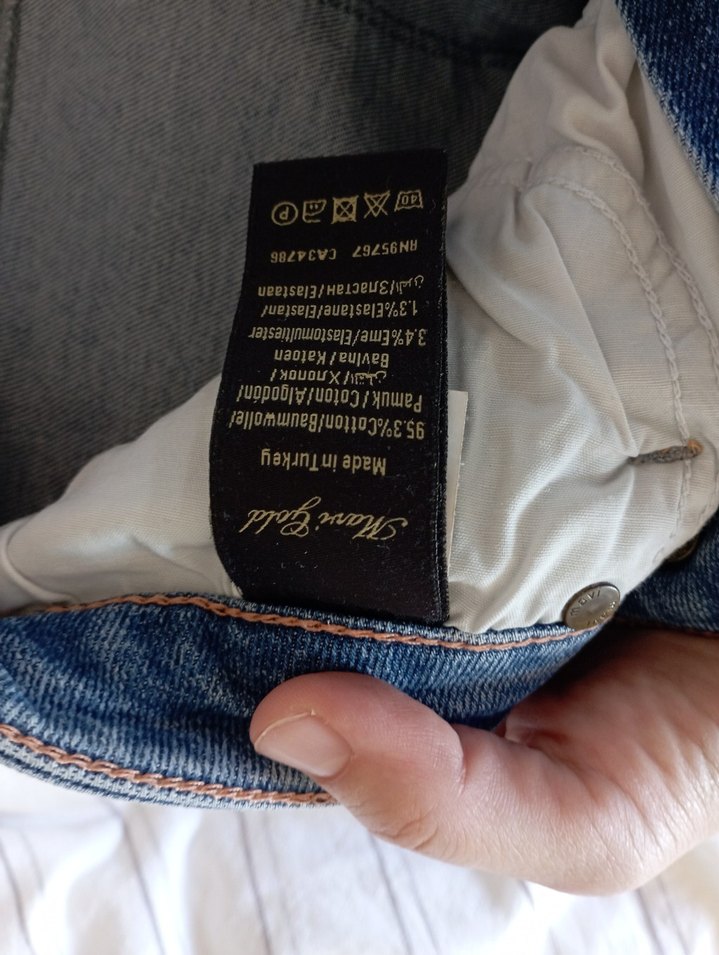 Gri Mavi Midi Kot Pantolon - Görsel 3