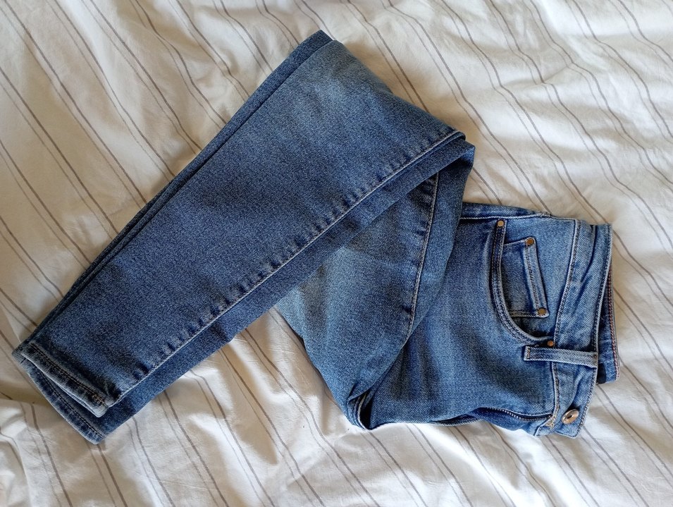 Gri Mavi Midi Kot Pantolon - Görsel 5