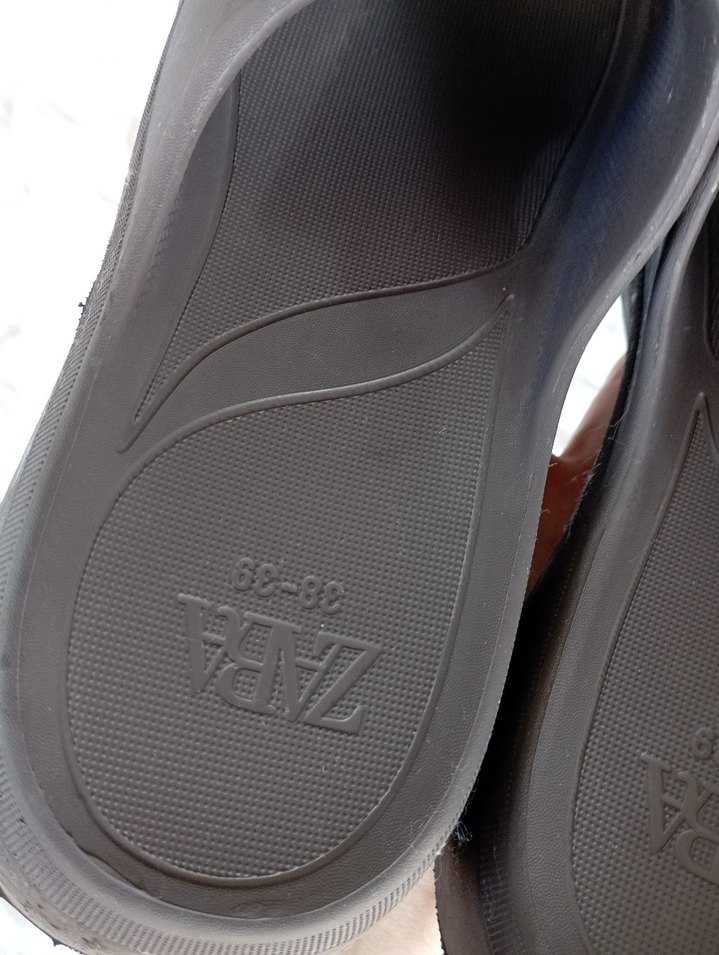 zara Kadın Kahverengi Platform Terlik - Görsel 2