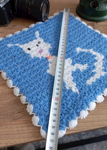 Mavi El Örgüsü Banyo Süngeri - Görsel 4